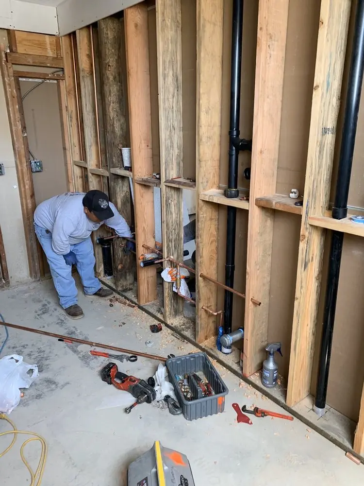 Commercial rough-in plumbing for Water Heater Replacement in Falls Hill